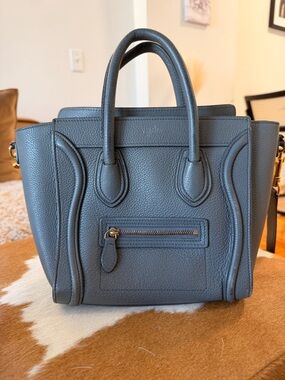 Celine leather luggage nano bag